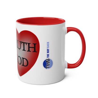 Mug with motivational God quote: To Seek the Truth is to Seek God | Two-Tone Coffee Mug | 11oz | Inspiring quote - Image 4