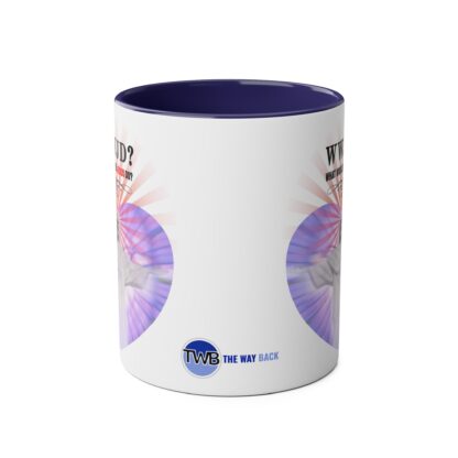 WWJD? Rio design - "What Would Jesus Do?" - Two-Tone Coffee Mugs, 11oz Picture of Jesus Christ - Image 19