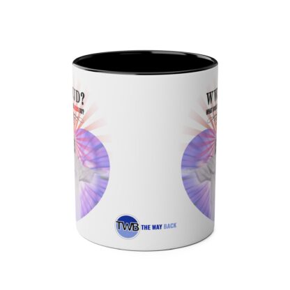 WWJD? Rio design - "What Would Jesus Do?" - Two-Tone Coffee Mugs, 11oz Picture of Jesus Christ - Image 16