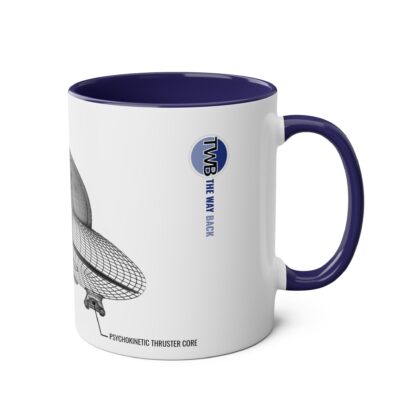 Ancient Aliens UFO Mug | 3D Drawing of Flying Saucer with annotations | Anti Gravity craft | Two-Tone Coffee Mug, 11oz  | Truth Seeker - Image 13