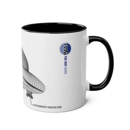 Ancient Aliens UFO Mug | 3D Drawing of Flying Saucer with annotations | Anti Gravity craft | Two-Tone Coffee Mug, 11oz  | Truth Seeker - Image 7
