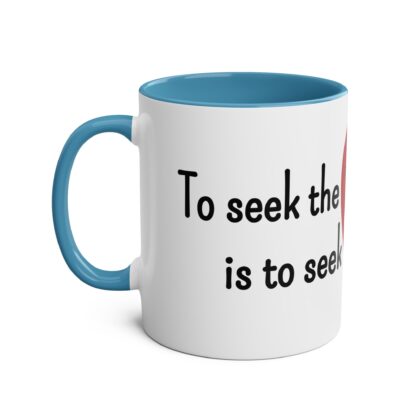 Mug with motivational God quote: To Seek the Truth is to Seek God | Two-Tone Coffee Mug | 11oz | Inspiring quote - Image 10