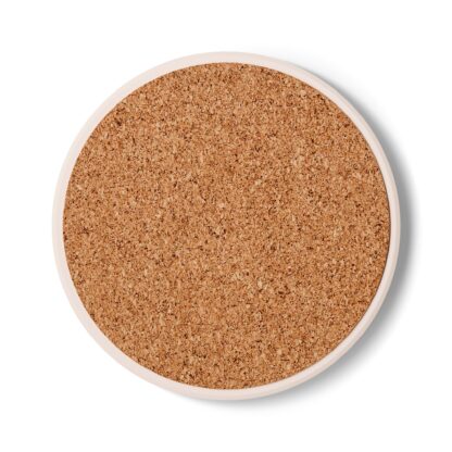 Cork-backed Ceramic Coaster Square or Round: With Jesus in a Heart and The Six Virtues - Image 7