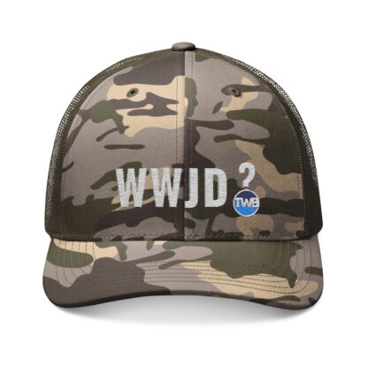 WWJD TWB Camouflage Trucker Hat / Baseball Cap - What Would Jesus Do Hat