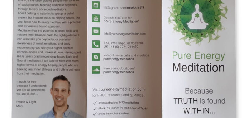 Pure Energy Meditation Information Leaflet