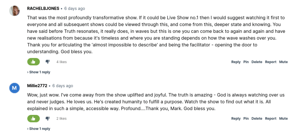 Real testimonials
